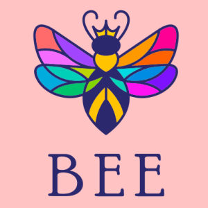 Бджолиний логотип - кольори веселки